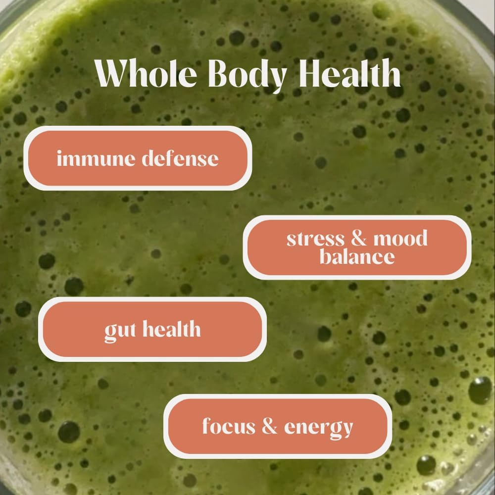 Rookie Wellness LLC Peach Mango Greens Superfood Powder Drink with Digestive Enzymes - Mood and Immune Support (30 Servings)