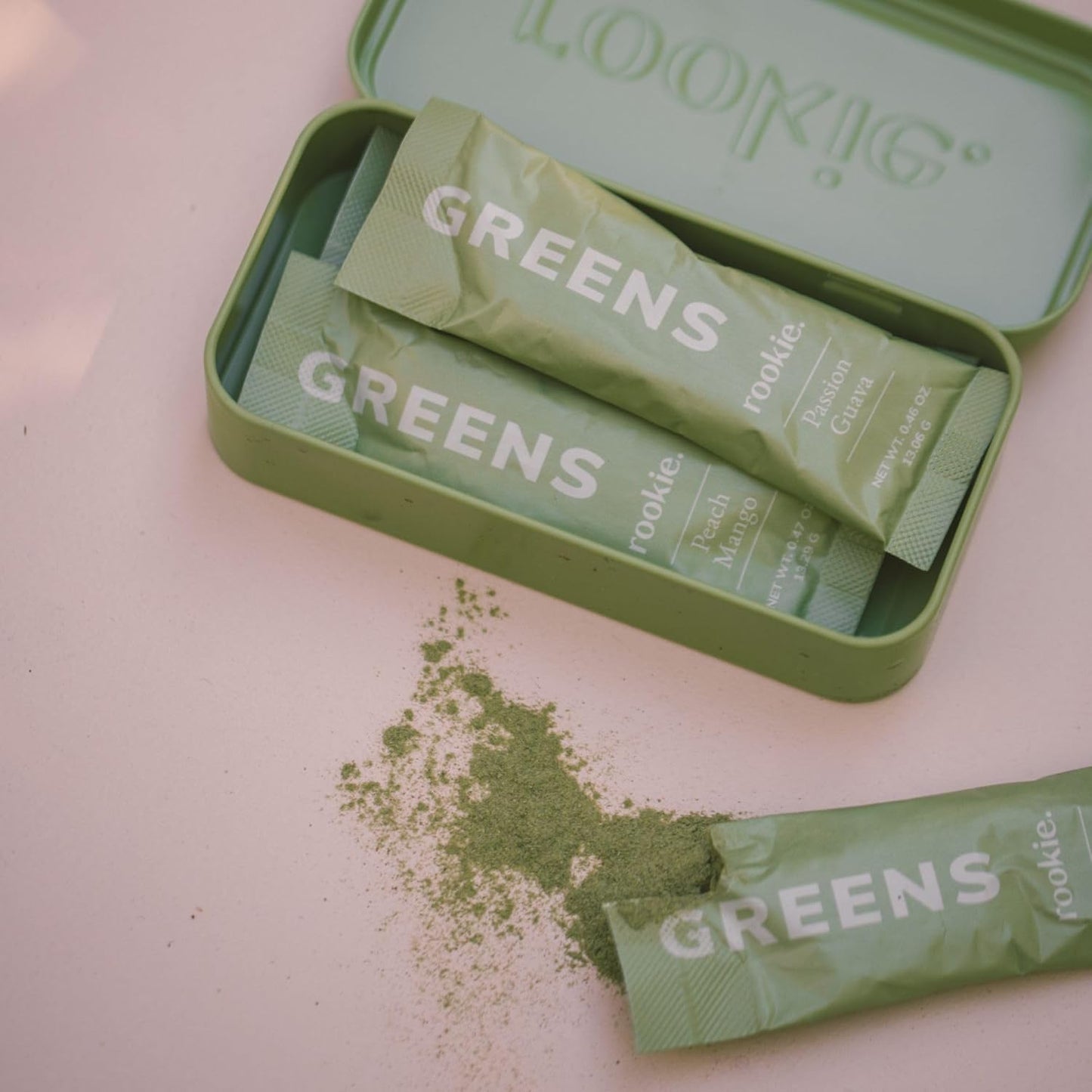 Rookie Wellness LLC Peach Mango Greens Superfood Powder Drink with Digestive Enzymes - Mood and Immune Support (30 Servings)