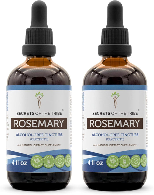 Rosemary Alcohol-Free Liquid Extract - Dried Leaf Tincture Supplement (8 FL OZ) by Secrets of the Tribe