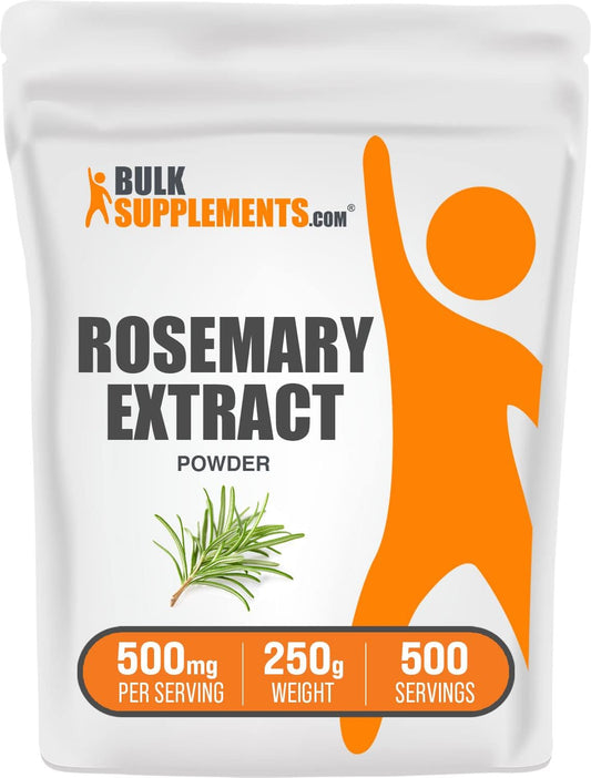 Rosemary Extract Powder - Herbal Supplement, Gluten Free, 500mg per Serving, 250g (8.8 oz) - Pack of 1
