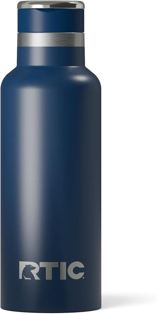 RTIC 16oz Stainless Steel Vacuum Insulated Journey Bottle - Navy, BPA Free, Reusable for Hot and Cold Drinks, Travel, Sports, Camping