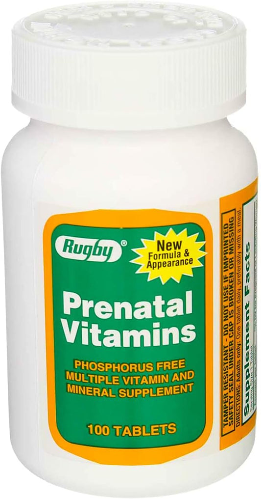 RUGBY LABORATORIES Prenatal Vitamins for Pregnant Women - Phosphorus Free Supplement (3 Pack)