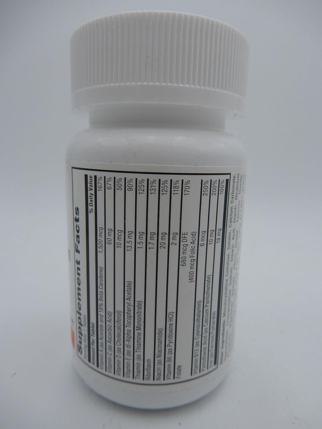 RUGBY LABORATORIES Rugby Tab-A-Vite Multivitamin - 100 Tablets with Iron and Beta-Carotene