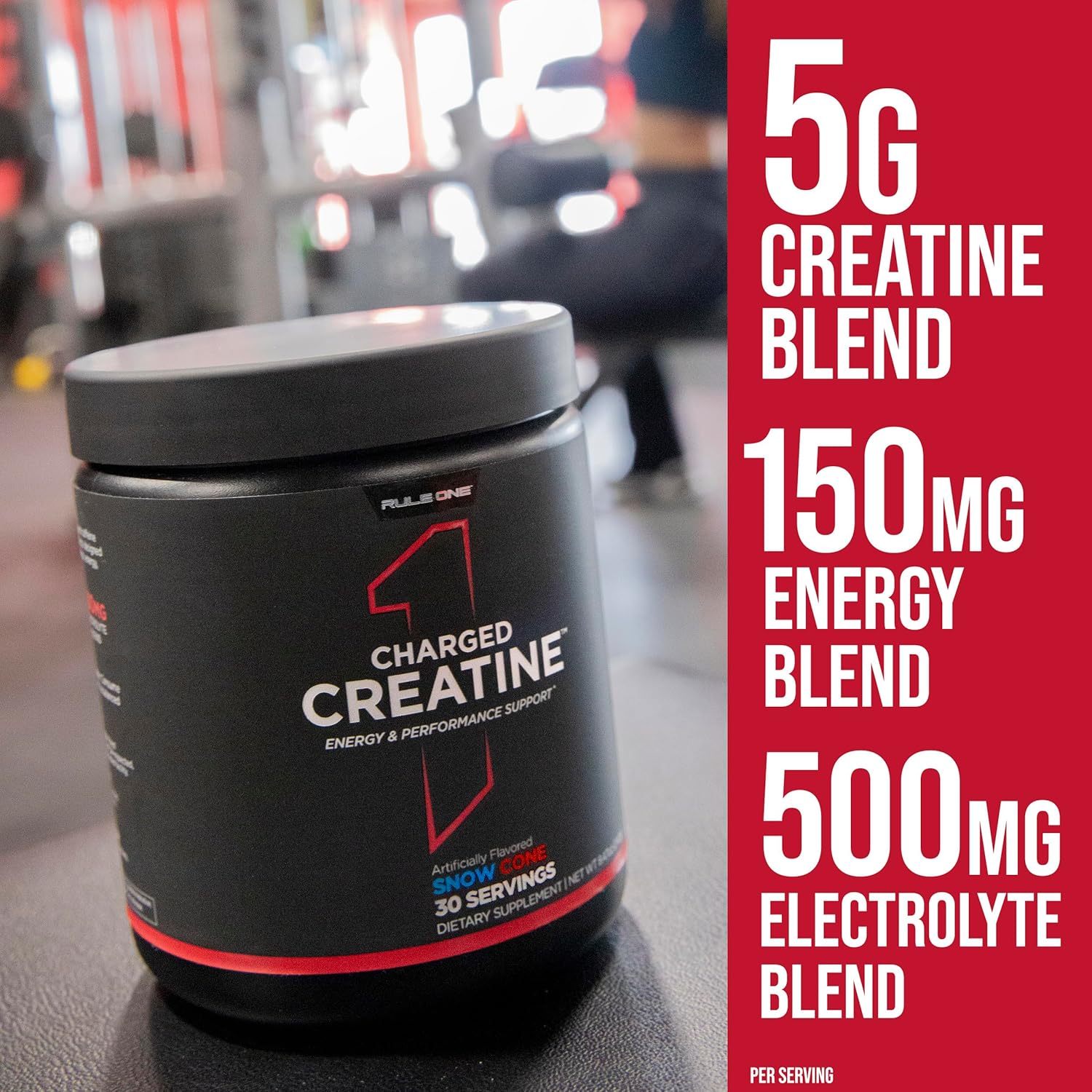 Rule 1 Charged Creatine - Energizing Workout Supplement with Creatine, Electrolytes, and Energy Blends for Performance and Hydration (Mandarin Mango, 30 Servings)
