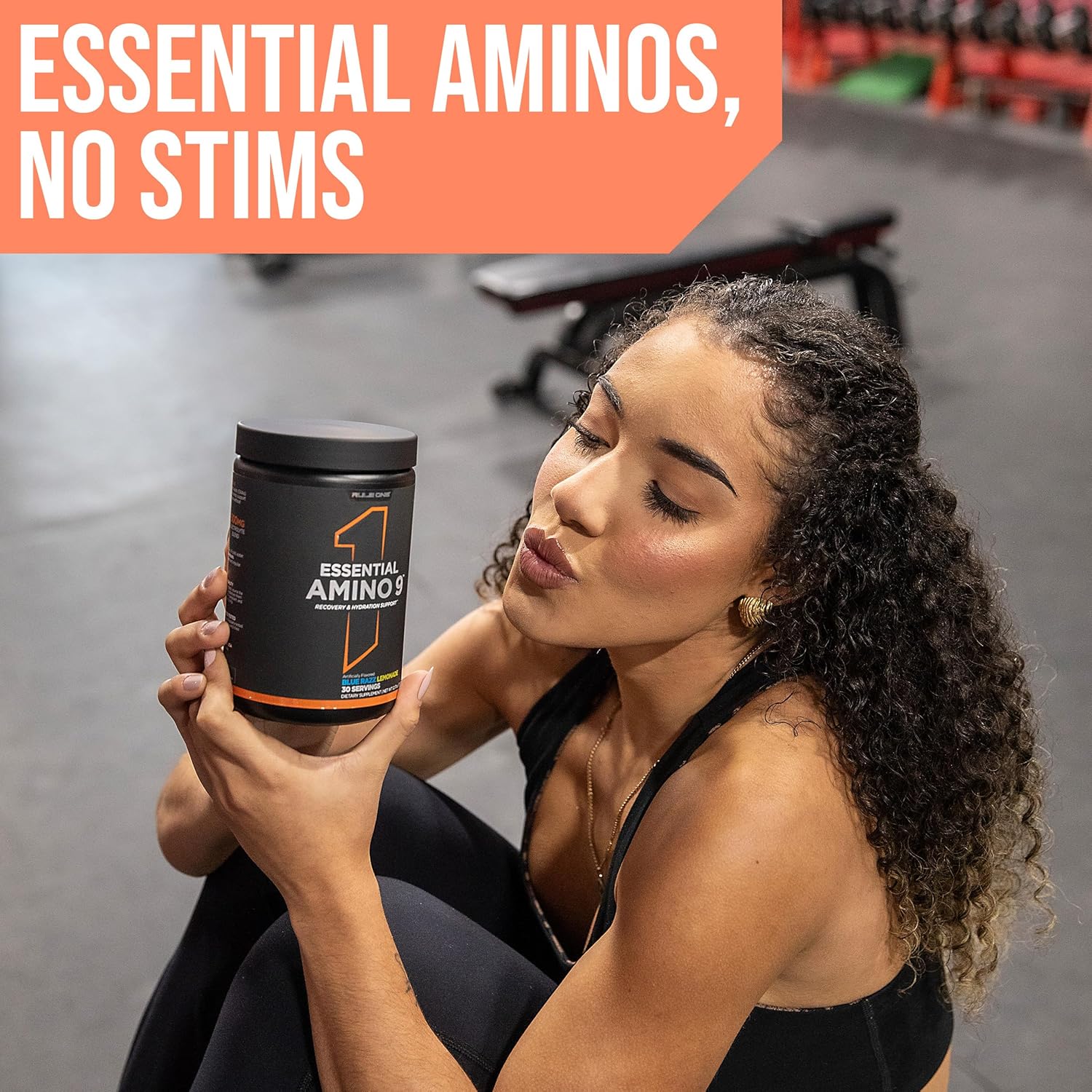 Rule 1 Essential Amino 9 Supplement - Recovery & Hydration Support with Electrolytes - Peach Mango Flavor - 30 Servings