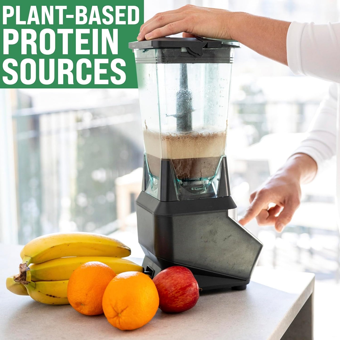 Rule 1 Proteins Plant Protein Powder - Vegan, Gluten-Free, Dairy & Soy Free (20g Protein per Serving, Frozen Banana Flavor)