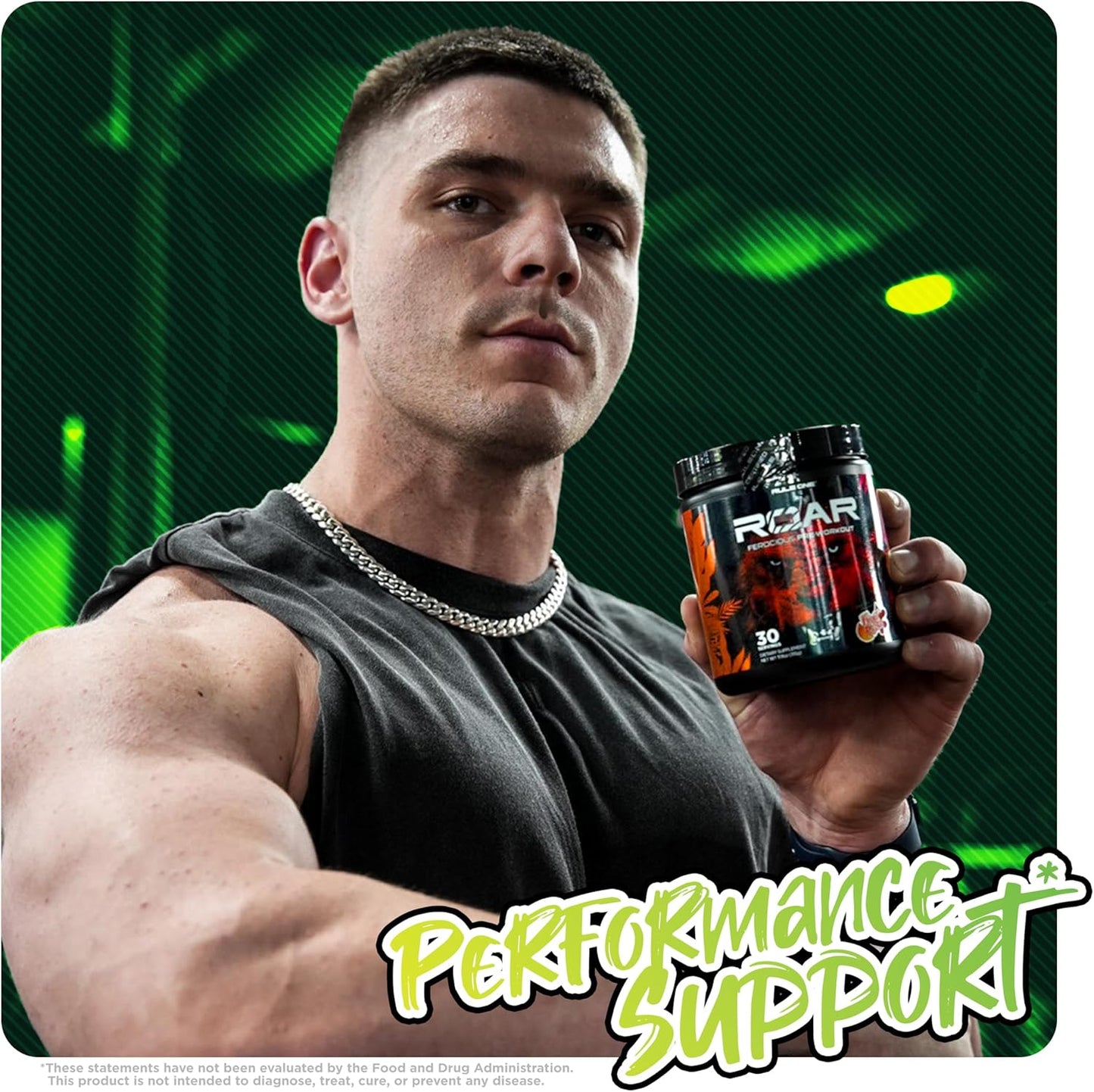 Rule 1 Proteins R1 Roar Pre-Workout Powder - Lemon Lime Flavor with Creatine, Beta-Alanine, Citrulline, Electrolytes, and Caffeine