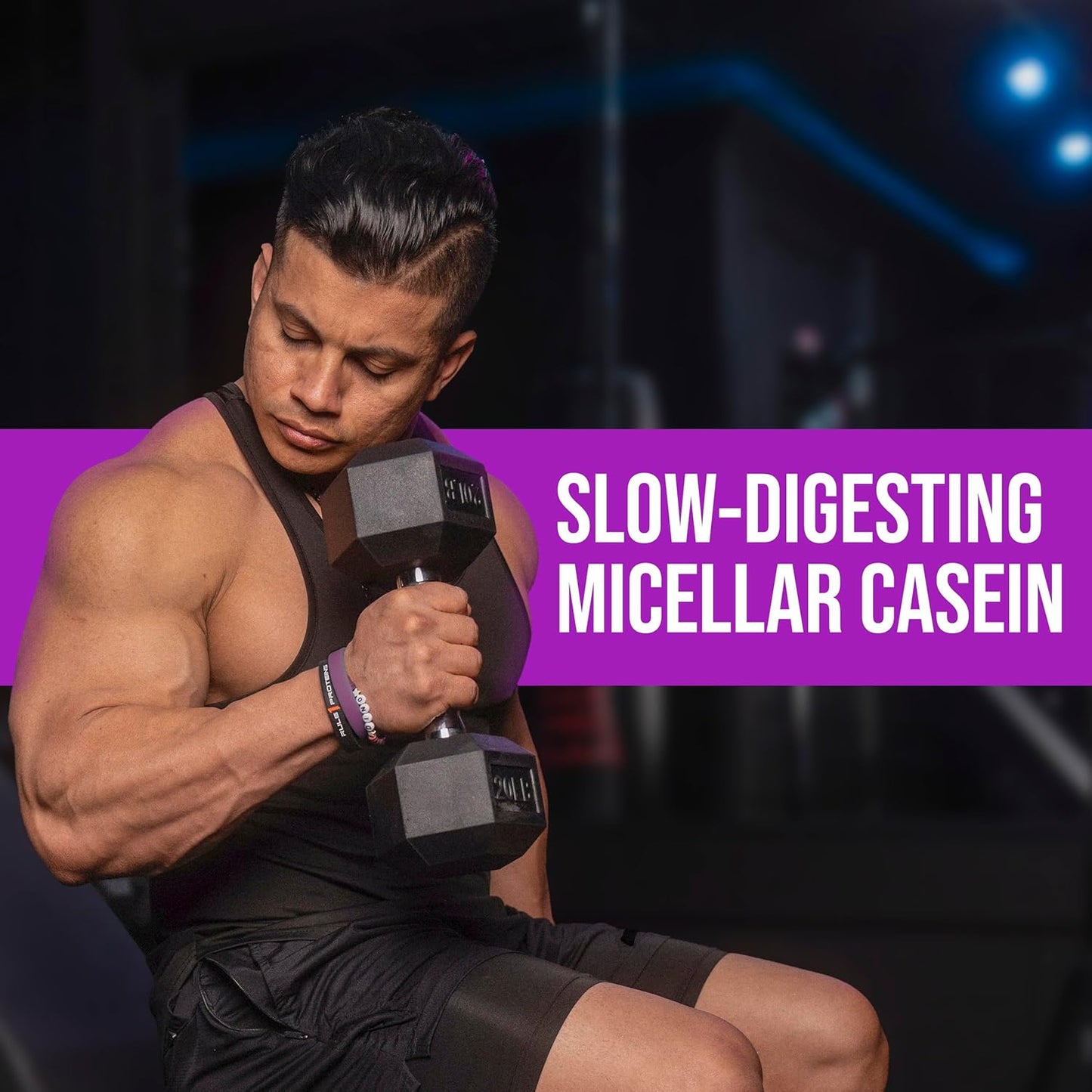Rule One Proteins Casein - Premium Micellar Slow-Release Protein, 25g for Overnight Muscle Recovery (2lb, Chocolate Peanut Butter)