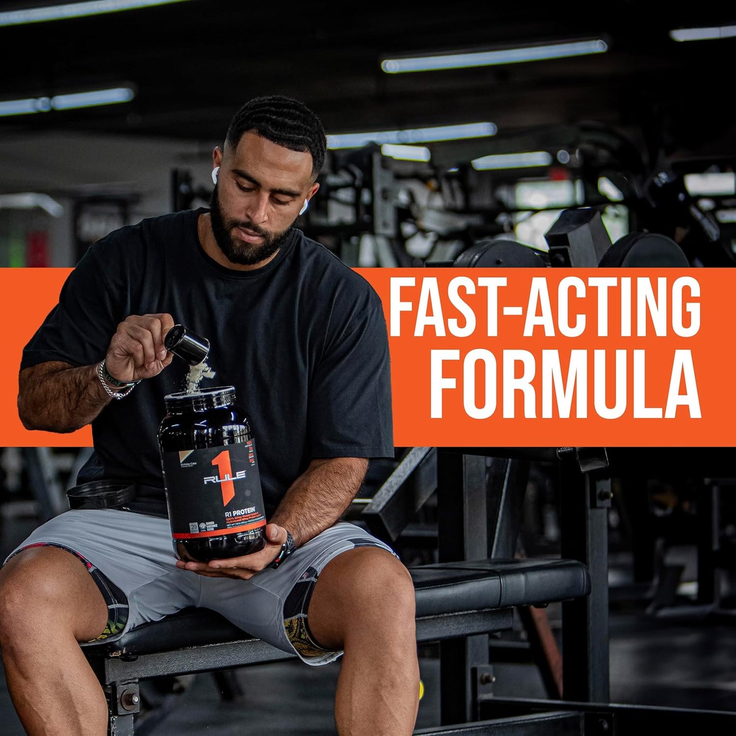 Rule One Proteins R1 Protein - 25g Fast-Acting Isolate & Hydrolysate Protein Powder with 6g BCAAs (2lbs, Salted Caramel)