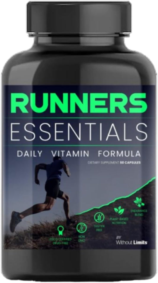 Runners Daily Vitamin - Complete Essentials Formula - One Month Supply - 60 Capsules