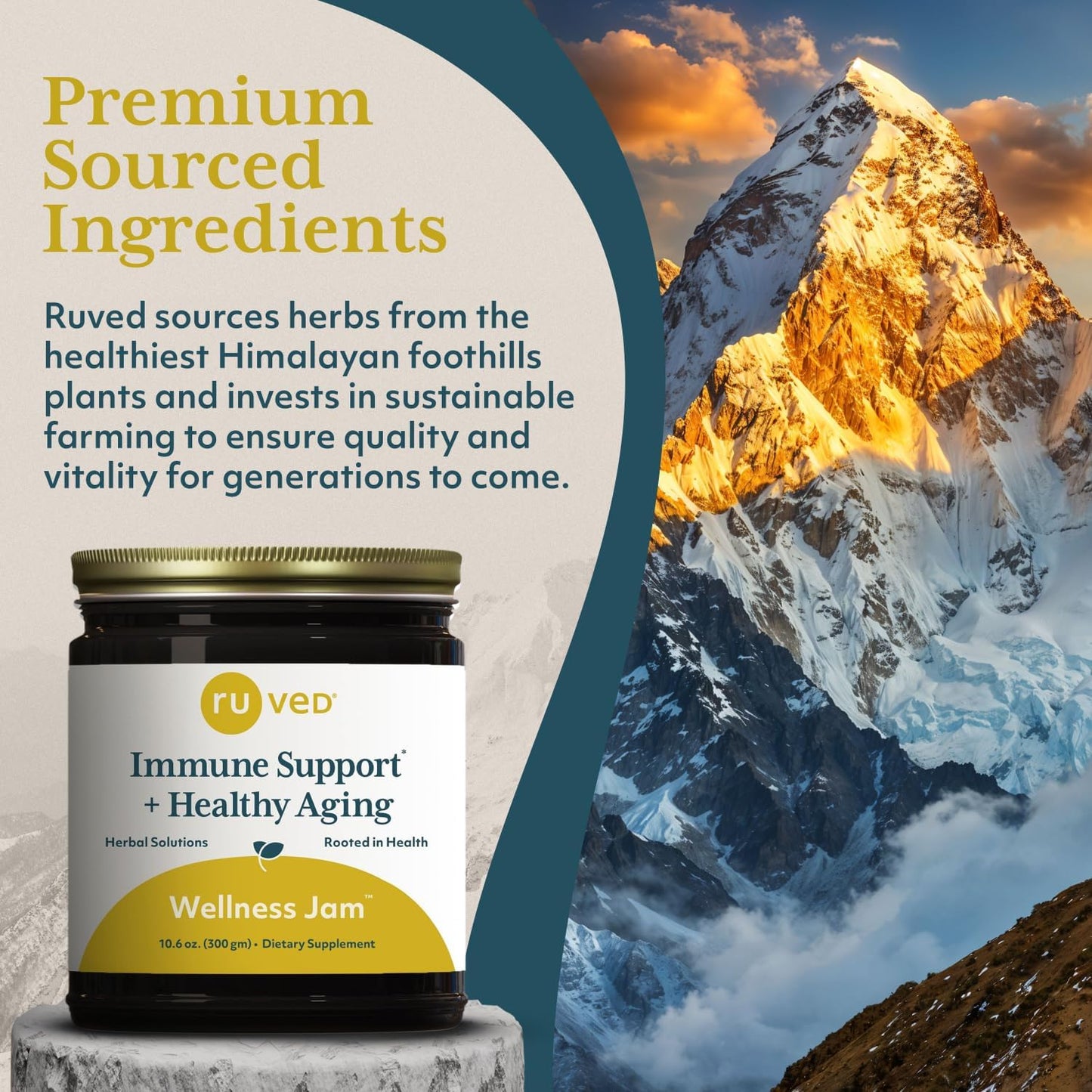 RUVED Wellness Jam with Amla and Enhanced Chyawanprash for Immune and Digestive Support - 10.6 oz