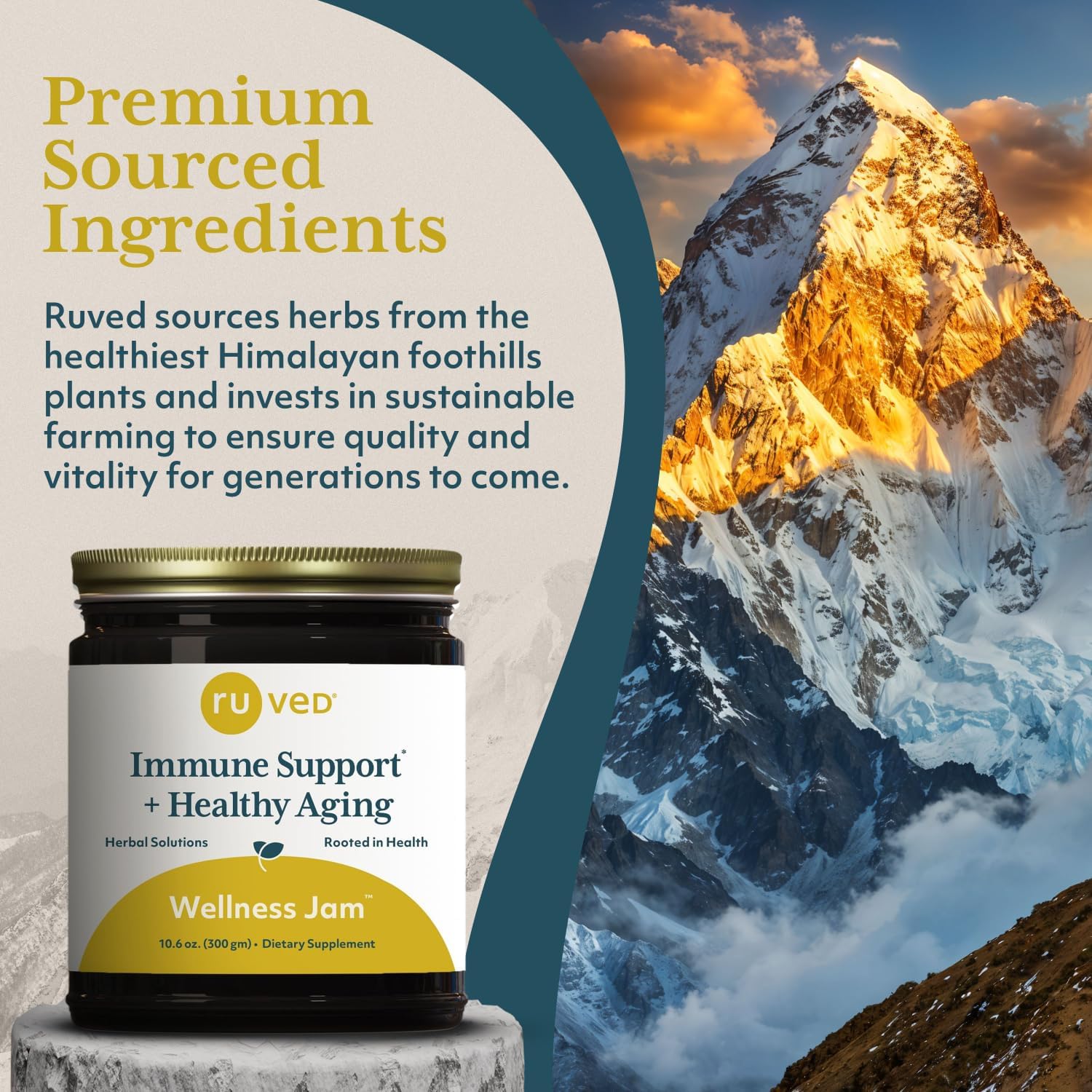 RUVED Wellness Jam with Amla and Enhanced Chyawanprash for Immune and Digestive Support - 10.6 oz