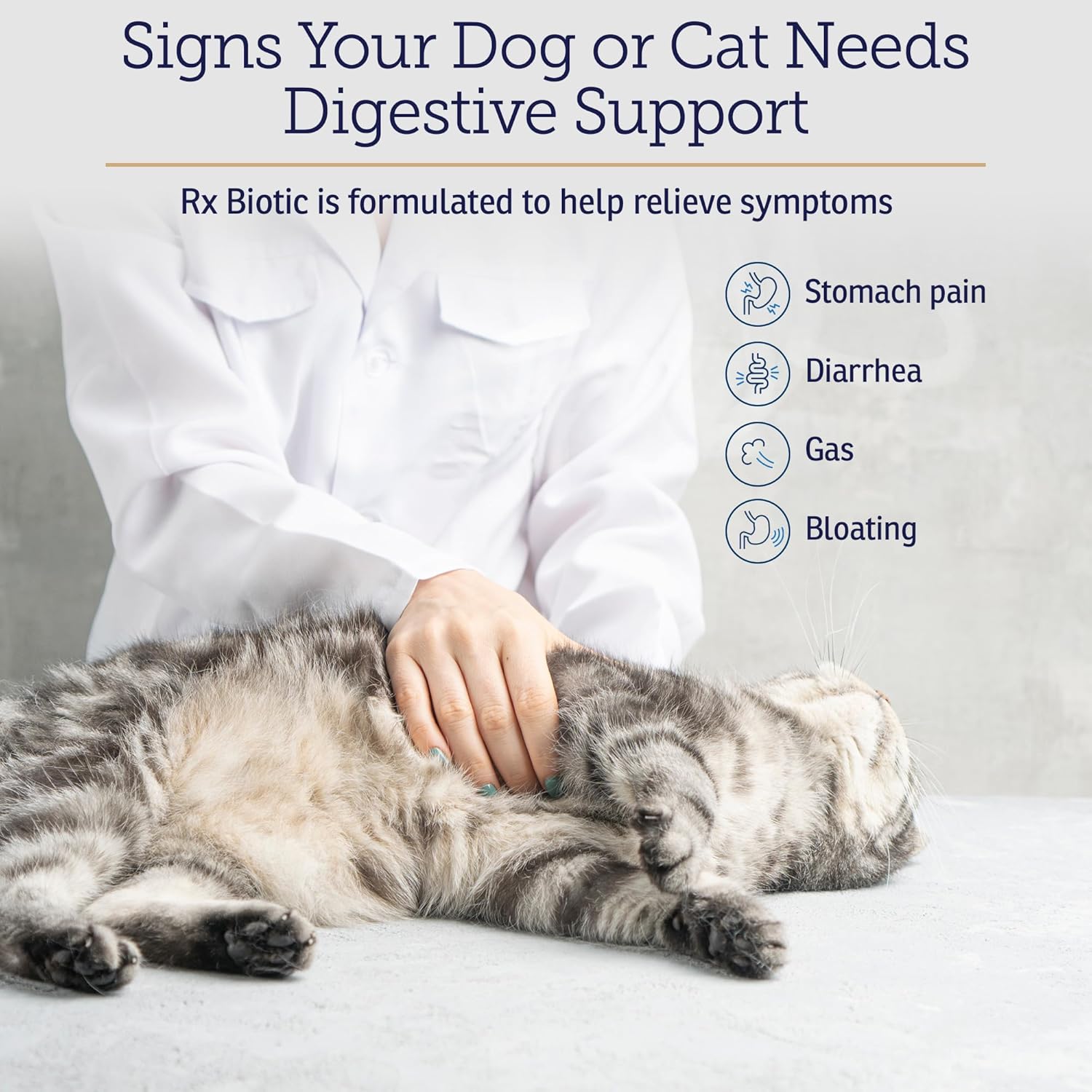 Rx Biotic Probiotics for Dogs & Cats - Digestive Supplement for Pets - 2.12 oz Bottle