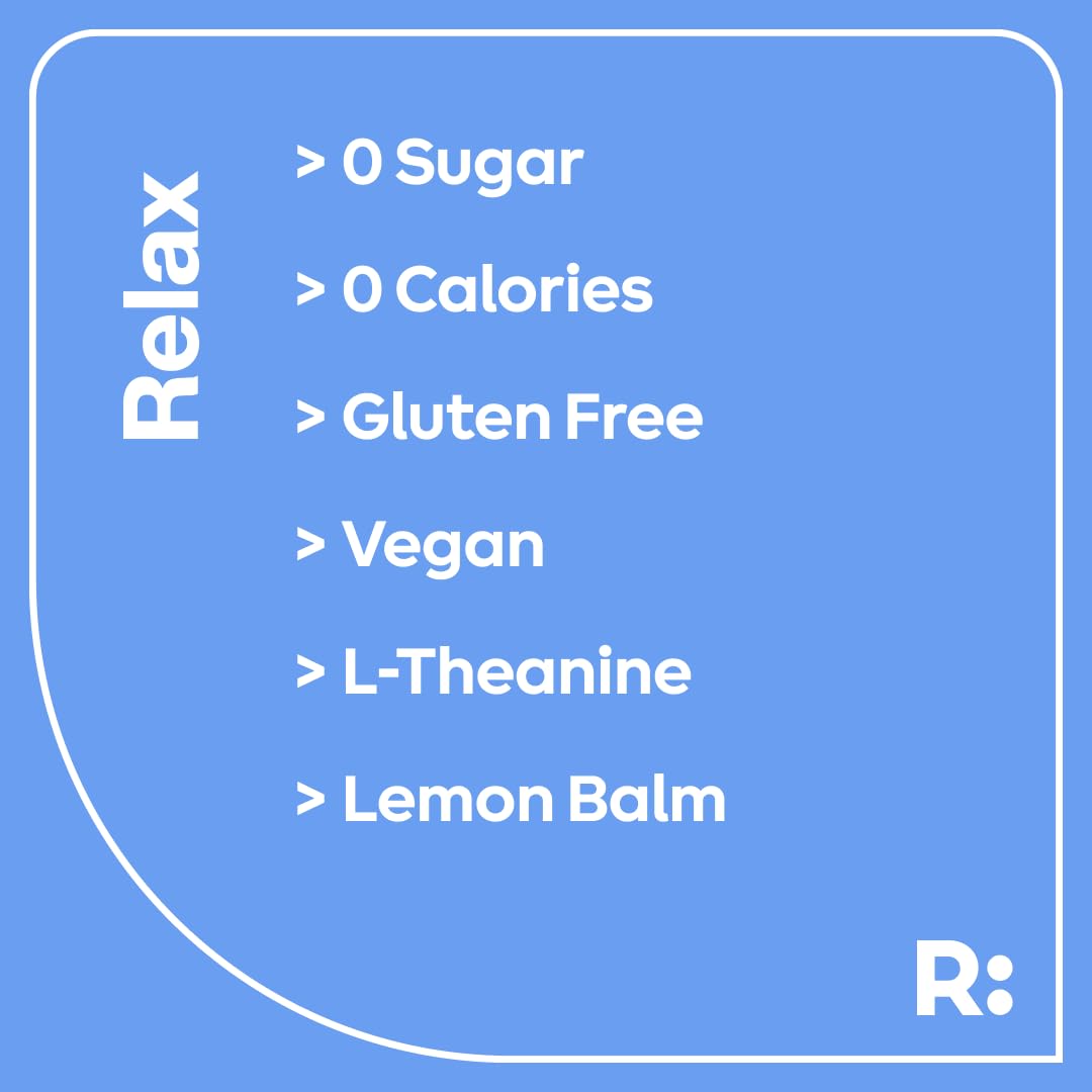 Ryde Relax Shot Raspberry Flavor with Lemon Balm, L-Theanine, Ginseng & Chamomile - 0 Calories, 0 Sugar - 2 FL OZ Shots - 8 Pack - Natural Relaxation*
