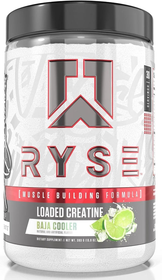 RYSE Element Series Creatine Supplement for Muscle Building - Loaded Formula with 3 Forms of Creatine, Electrolytes, Betaine Anhydrous, and Peak ATP - Baja Cooler Flavor - 30 Servings