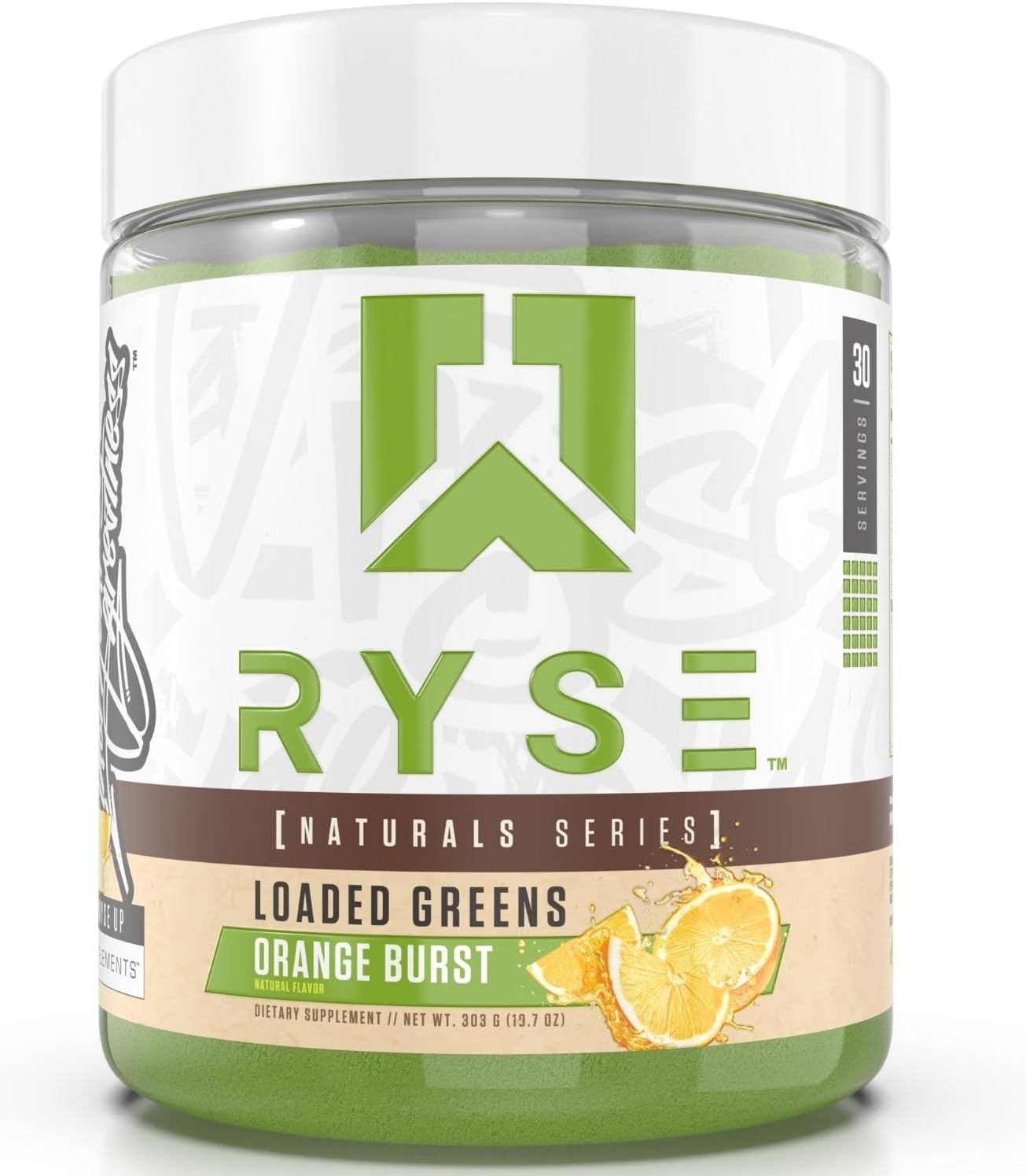 RYSE Up Loaded Greens Orange Burst Supplements - 30 Servings