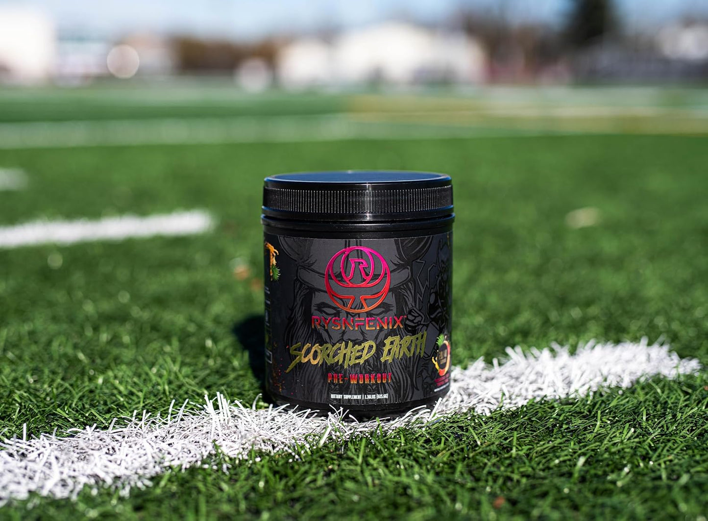 RysnFenix Scorched Earth Pre Workout Powder - Tropical Punch Flavor for Enhanced Energy and Focus, Dual-Source Caffeine and Nootropics Formula