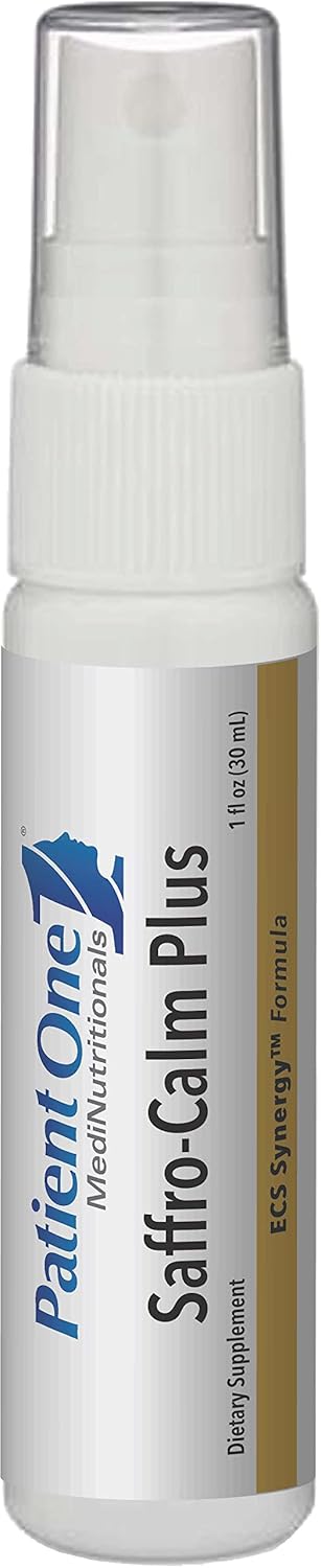 Saffro-Calm Plus Oral Spray Supplement for Positive Mood and Stress Response - 1 fl oz