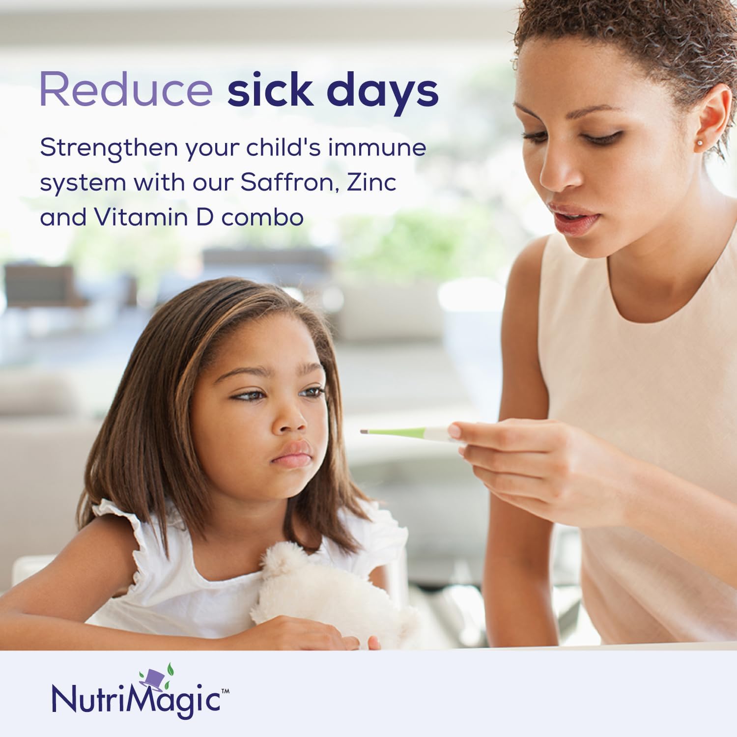 Saffron Extract Nootropic & Multivitamin Gummies for Kids - Brain Booster with Vitamin D3, B6, B12, Zinc - Focus, Memory, Attention, Mood Support - 60 Gummies