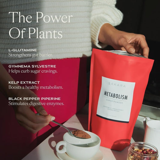 SAKARA Super Powder Bundle for Digestive Health - Metabolism, Chocolate & Fiber with Digestive Enzymes - Pineapple Flavor
