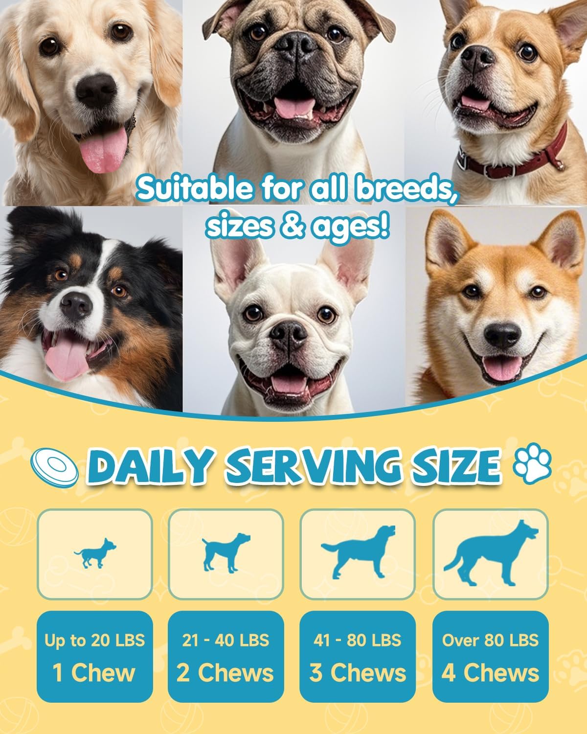 Salmon Oil Chews for Dogs with Omega 3, EPA & DHA Fatty Acids, Vitamins, and Minerals for Skin & Coat Health (120 Ct)