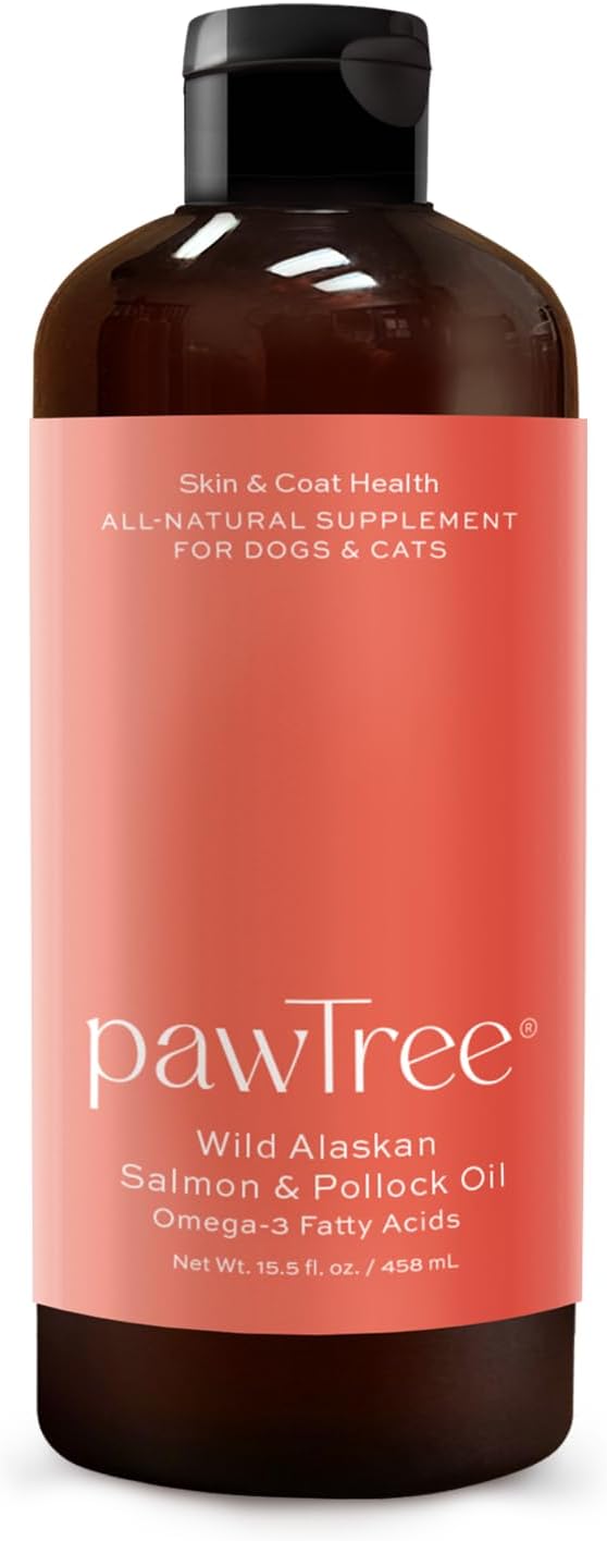 Salmon Oil Supplement for Dogs and Cats - Helps Control Shedding, Allergies, and Itchy Skin - Rich in Omega-3 and Omega-6 Fatty Acids