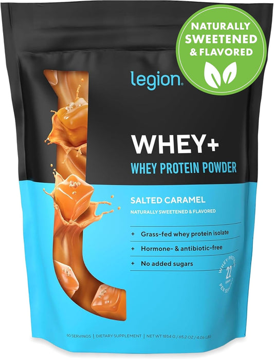 Salted Caramel Whey Isolate Protein Powder - Low Calorie, Non-GMO, Lactose-Free - Grass Fed Protein Powder (60 Servings)