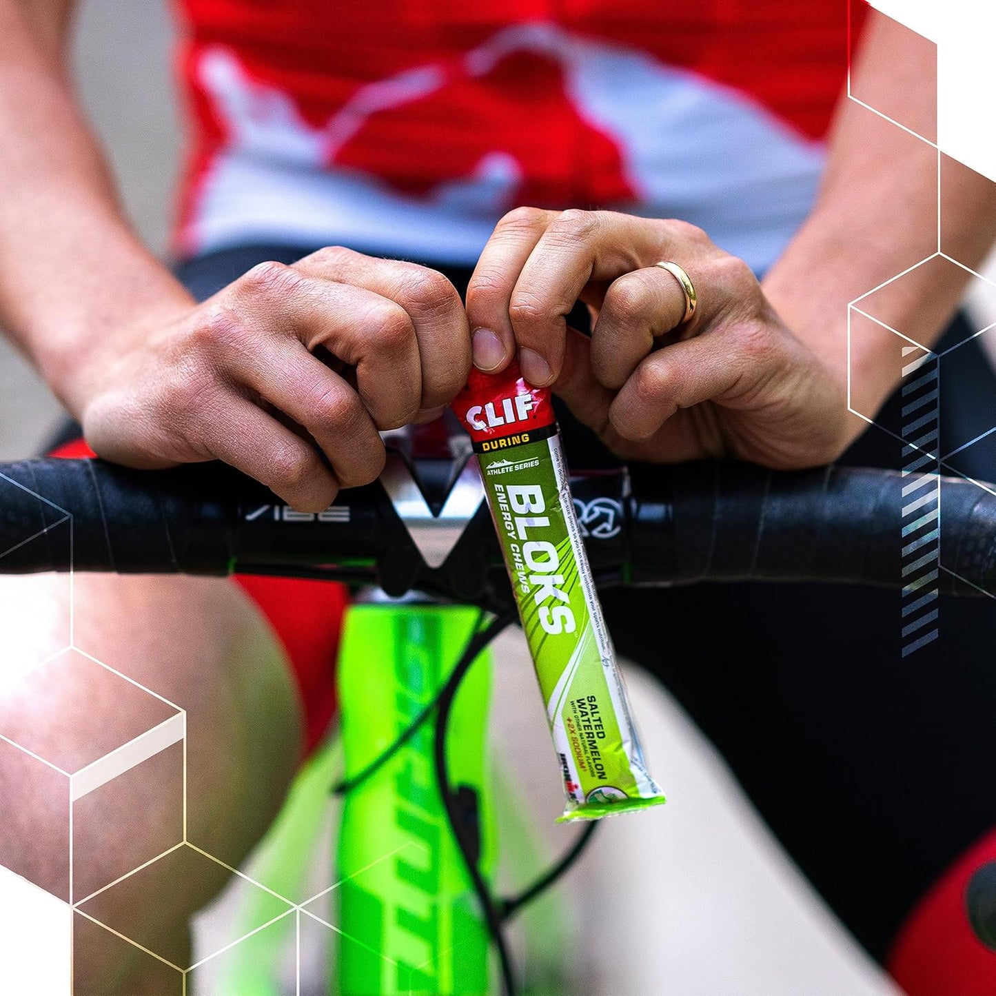 Salted Watermelon CLIF BLOKS with 2X Sodium - Energy Chews for Cycling and Running - Non-GMO Plant Based Fuel - Carbohydrates and Electrolytes - 2.12 oz (18 Count)