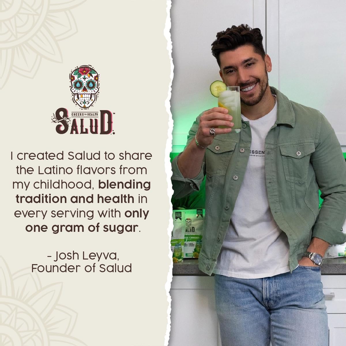 Salud Salud Watermelon Margarita 2-in-1 Electrolyte Powder - Immunity & Hydration Drink Mix, Elderberry, 15 Servings, Vegan & Gluten-Free