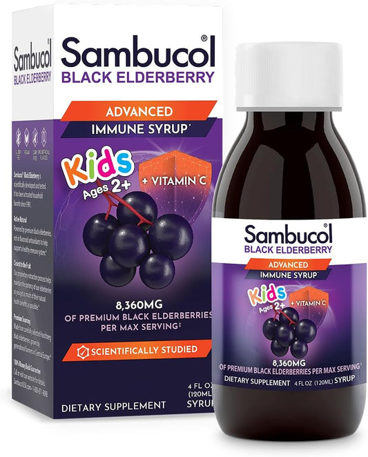 Sambucol Black Elderberry Syrup for Kids - Immune Support with Elderberry Extract - 4 fl oz - BoostGo Australia