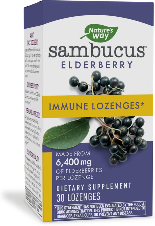 Sambucus Immune Elderberry Lozenges with Vitamin C, Echinacea, & Zinc - 30 Count