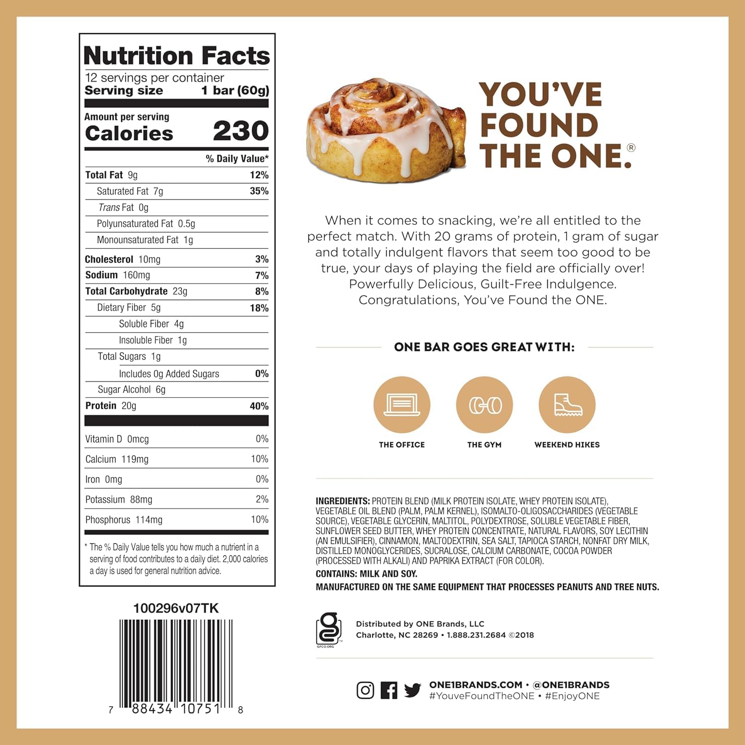 Sampler Variety Pack of 8 Generic ONE Protein Bars - Gluten Free, 20g Protein, Low Sugar, 2.12 Oz Bars