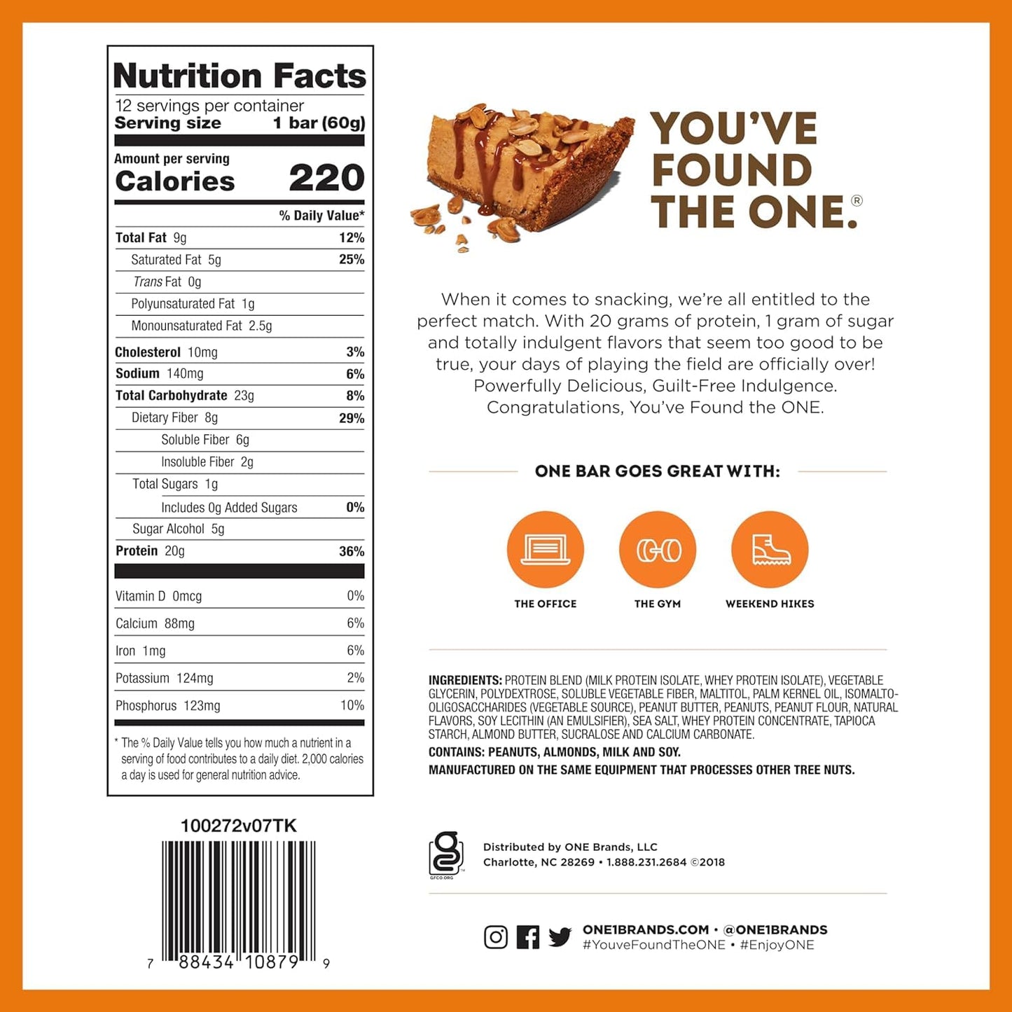 Sampler Variety Pack of 8 Generic ONE Protein Bars - Gluten Free, 20g Protein, Low Sugar, 2.12 Oz Bars