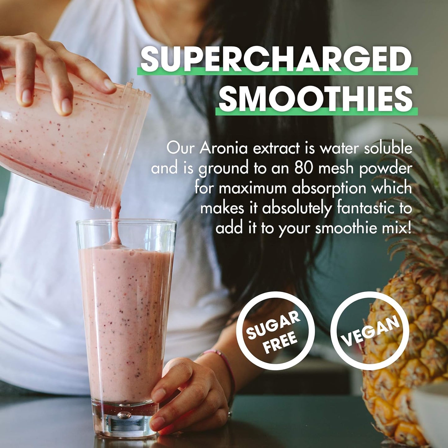 Samsara Herbs Aronia Berry Extract Powder - High Antioxidant Supplement with Flavonoids and Polyphenols for Improved Wellbeing - 4oz