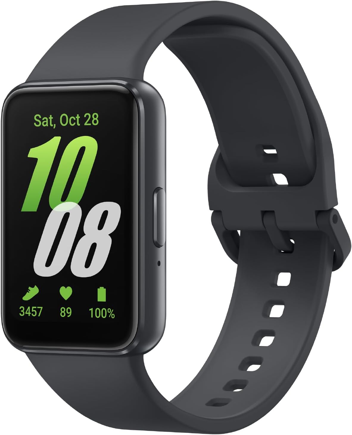 Samsung Galaxy Fit3 Health Fitness Tracker Smartwatch Dark Gray US Version 13 Day Battery Sleep Snore Heart Rate 2Yr Warranty