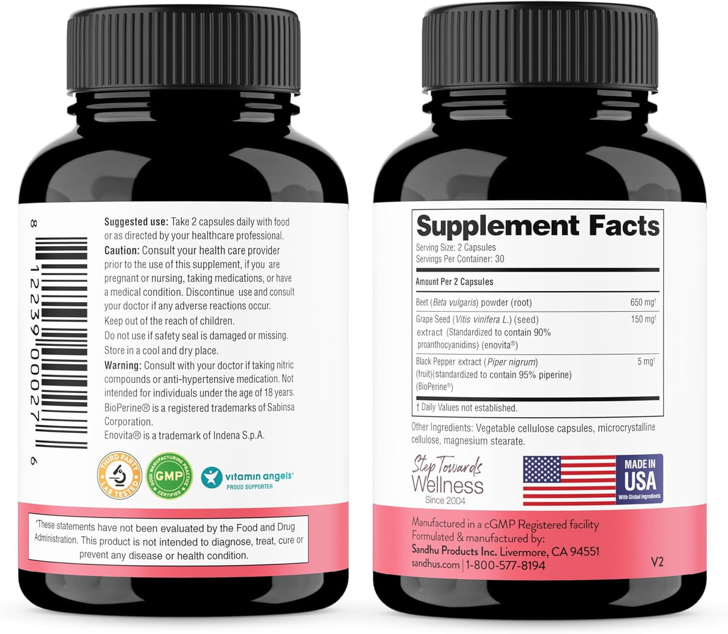 Sandhu's Bovine Colostrum & Beet Root Powder Capsules with Bioperine | Boosts Immune System, Gut Health & Energy Levels