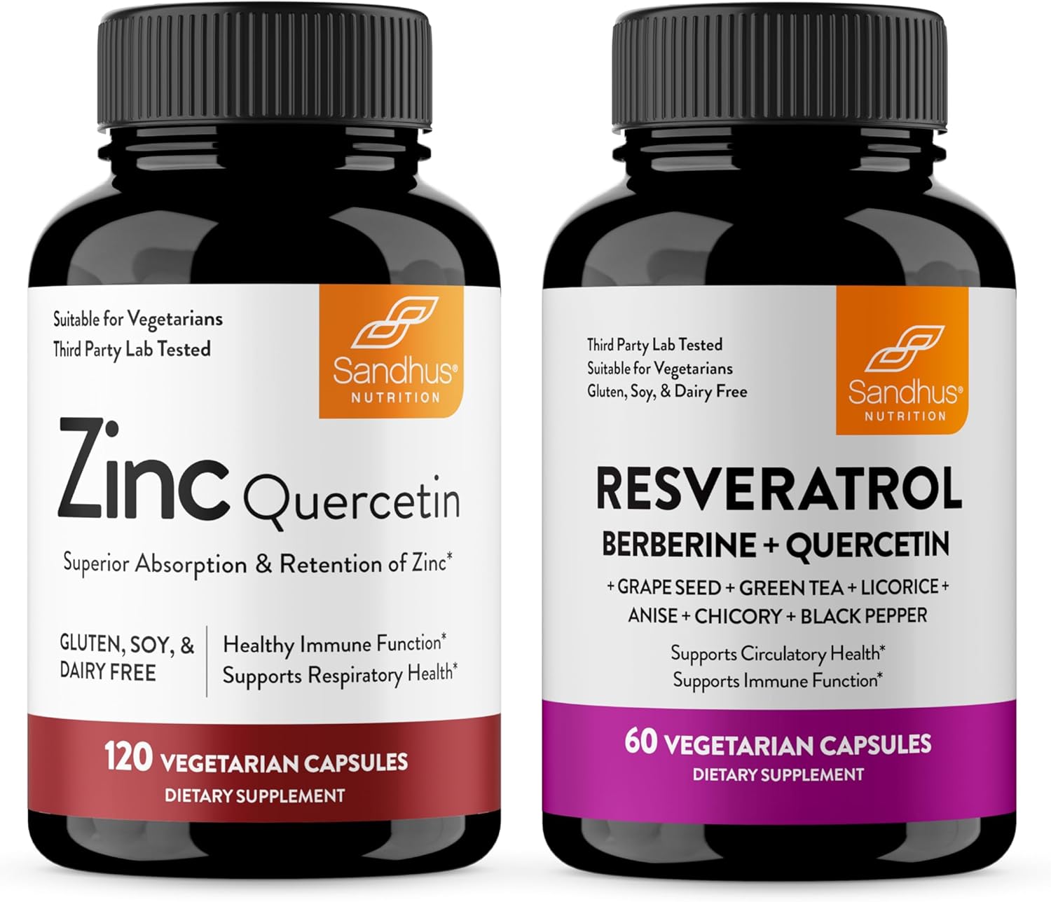 Sandhu's Immune Health Support Capsules with Zinc, Quercetin, and Resveratrol