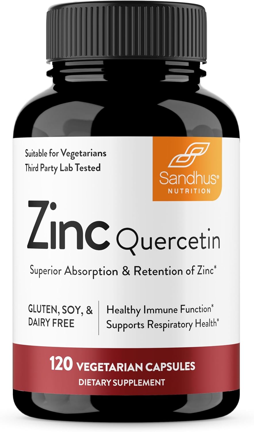 Sandhu's Immune Health Support Capsules with Zinc, Quercetin, and Resveratrol