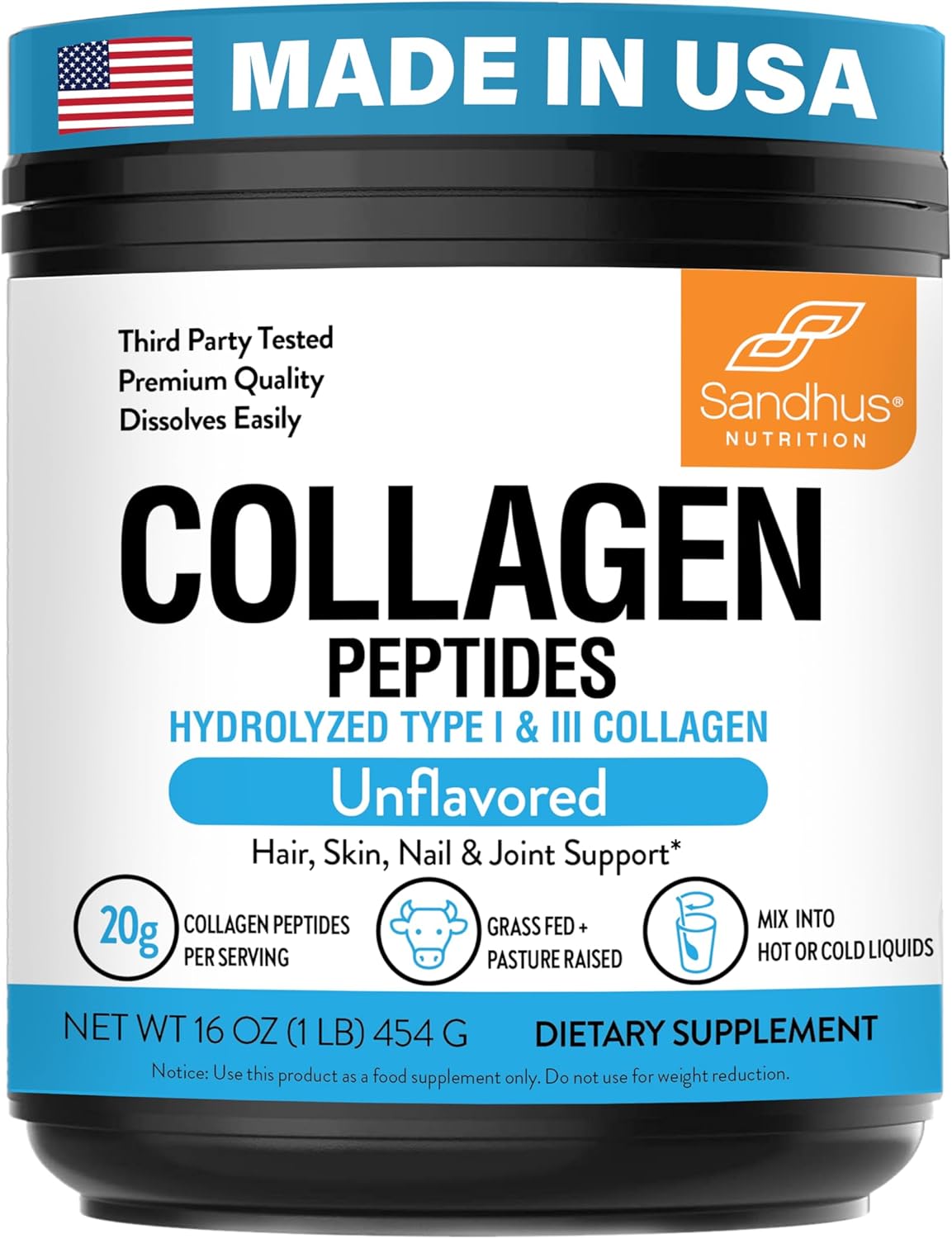 Sandhu's L-Glutamine & Collagen Peptides Powder Bundle | 100 Servings, 500g, Supports Muscle & Gut Health, Youthful Skin & Joints