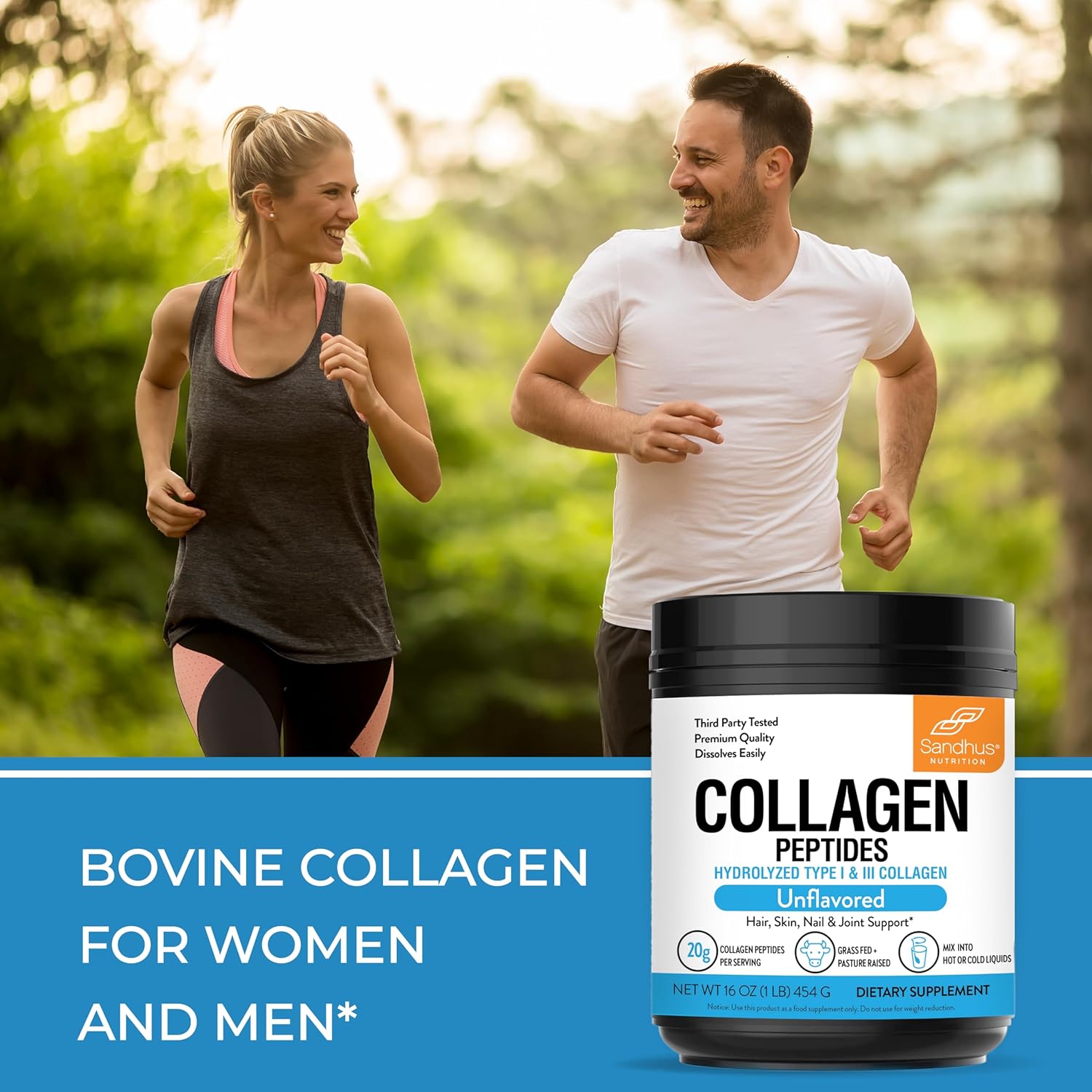 Sandhu's L-Glutamine & Collagen Peptides Powder Bundle | 100 Servings, 500g, Supports Muscle & Gut Health, Youthful Skin & Joints