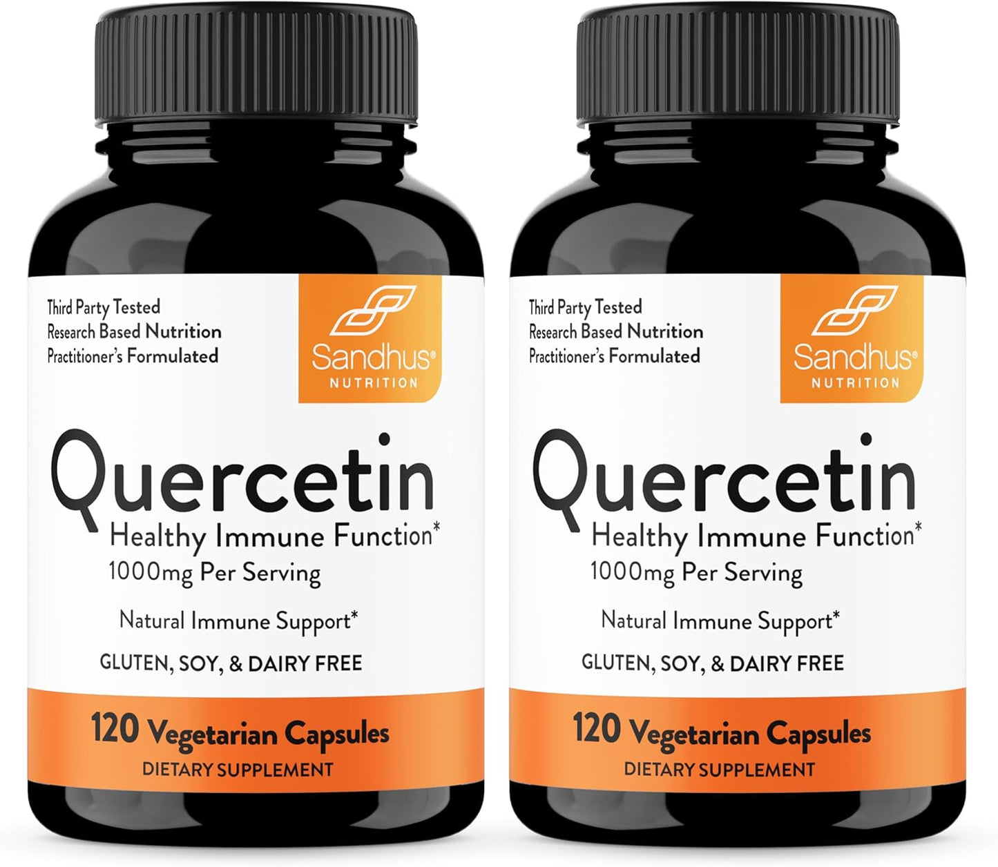 Sandhu's Quercetin 1000mg Vegetarian Supplements - 240 Capsules (2 Pack) for Immune & Respiratory Health with Bioflavonoids, Allergy Support | Men & Women's Quercitin