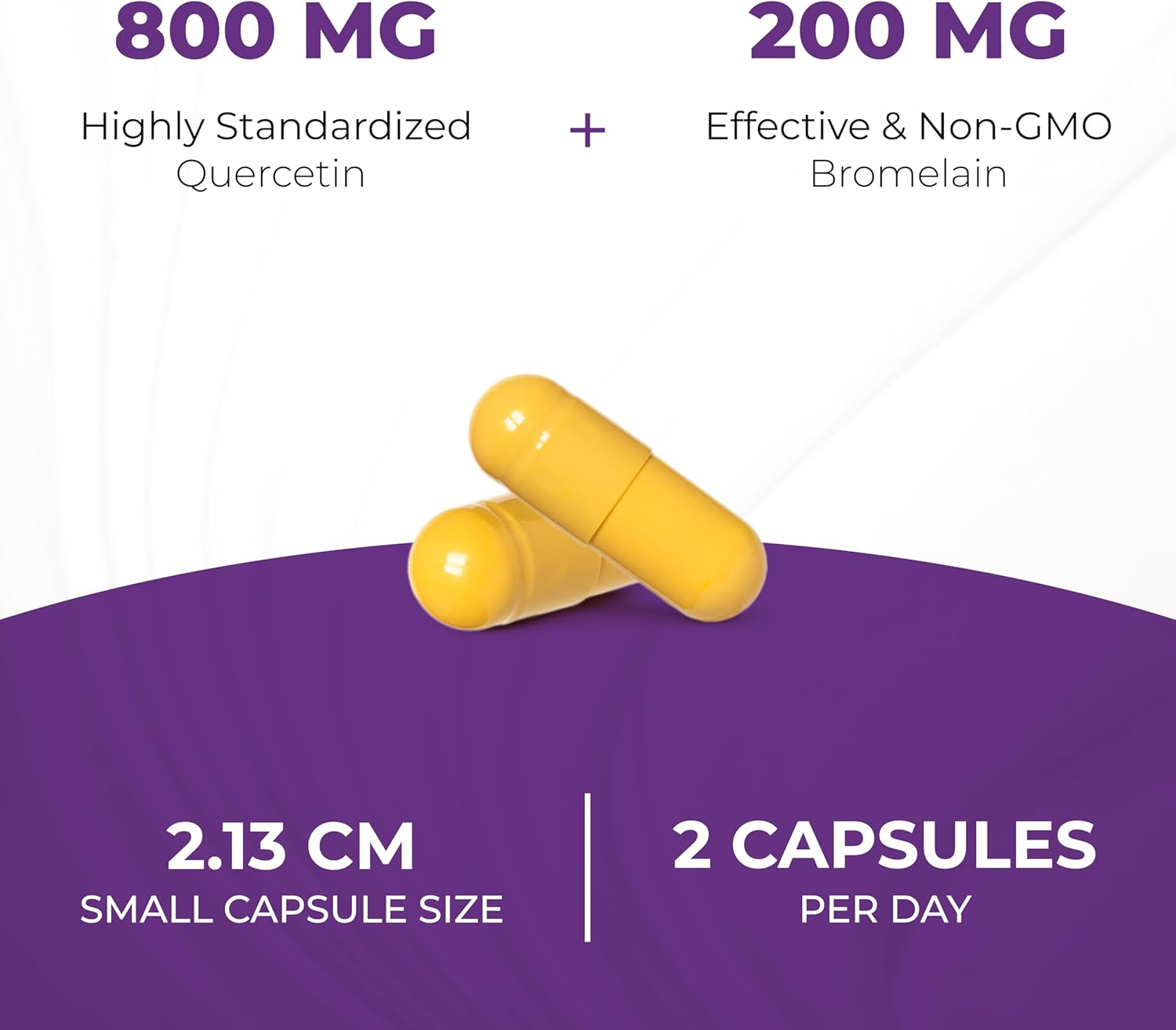 Sandhu's Vegetarian Quercetin with Bromelain Capsules - 1000mg, 240 Count, Immune & Respiratory Support Bioflavonoids Supplement