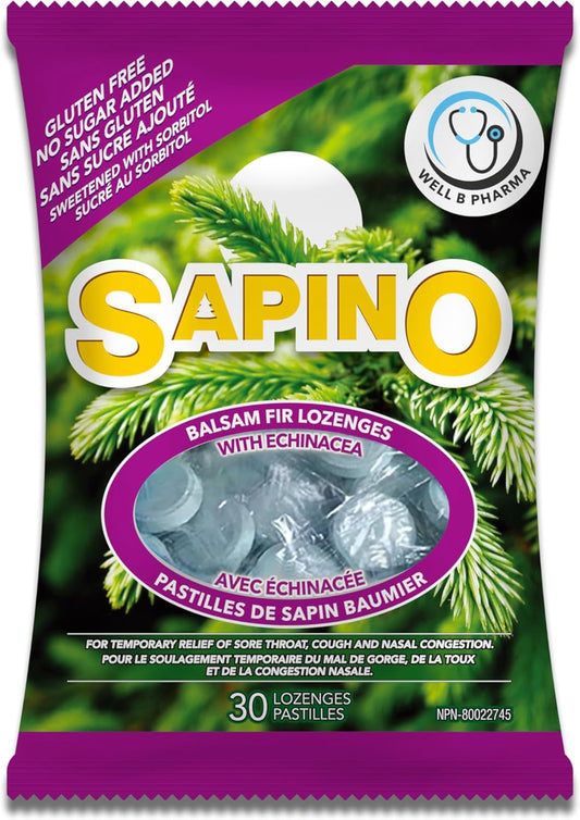 Sapino Balsam Fir Lozenges with Echinacea for Soothing Throat Relief