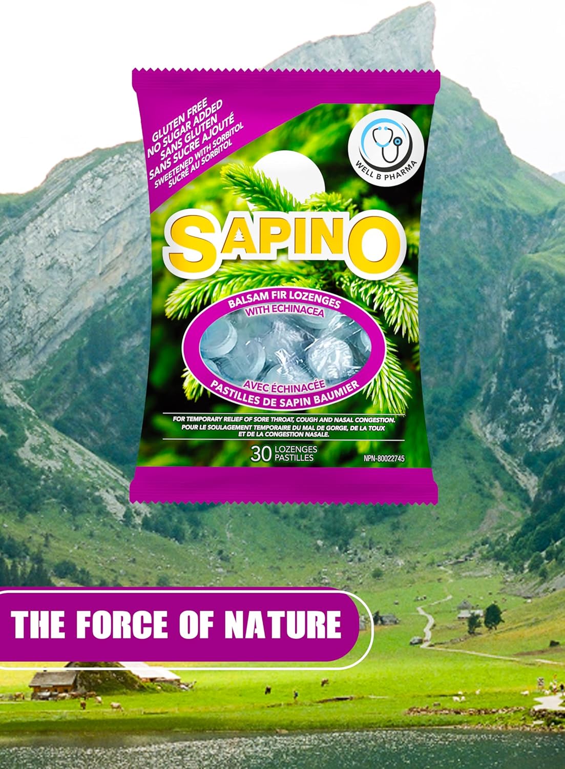 Sapino Balsam Fir Lozenges with Echinacea for Soothing Throat Relief
