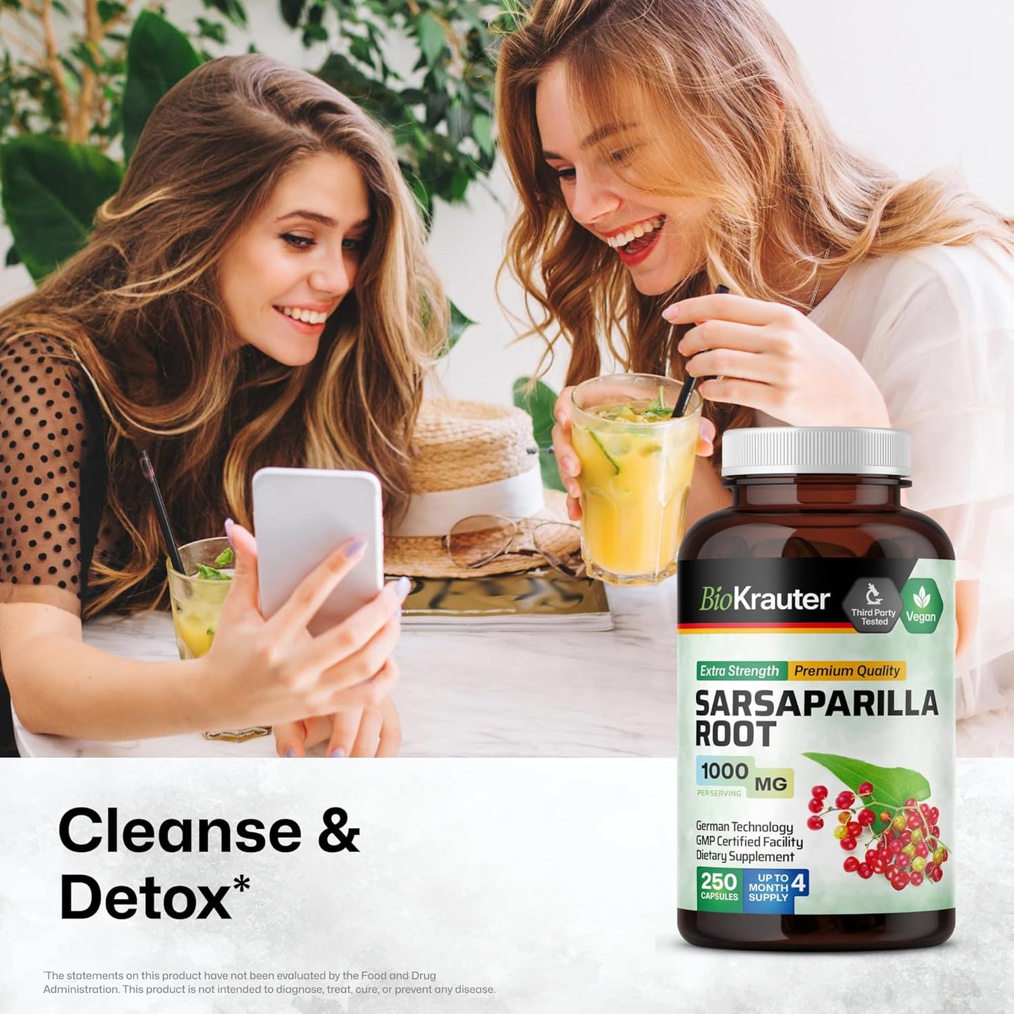Sarsaparilla and Spearmint Herbal Capsules Combo - 500 Capsules