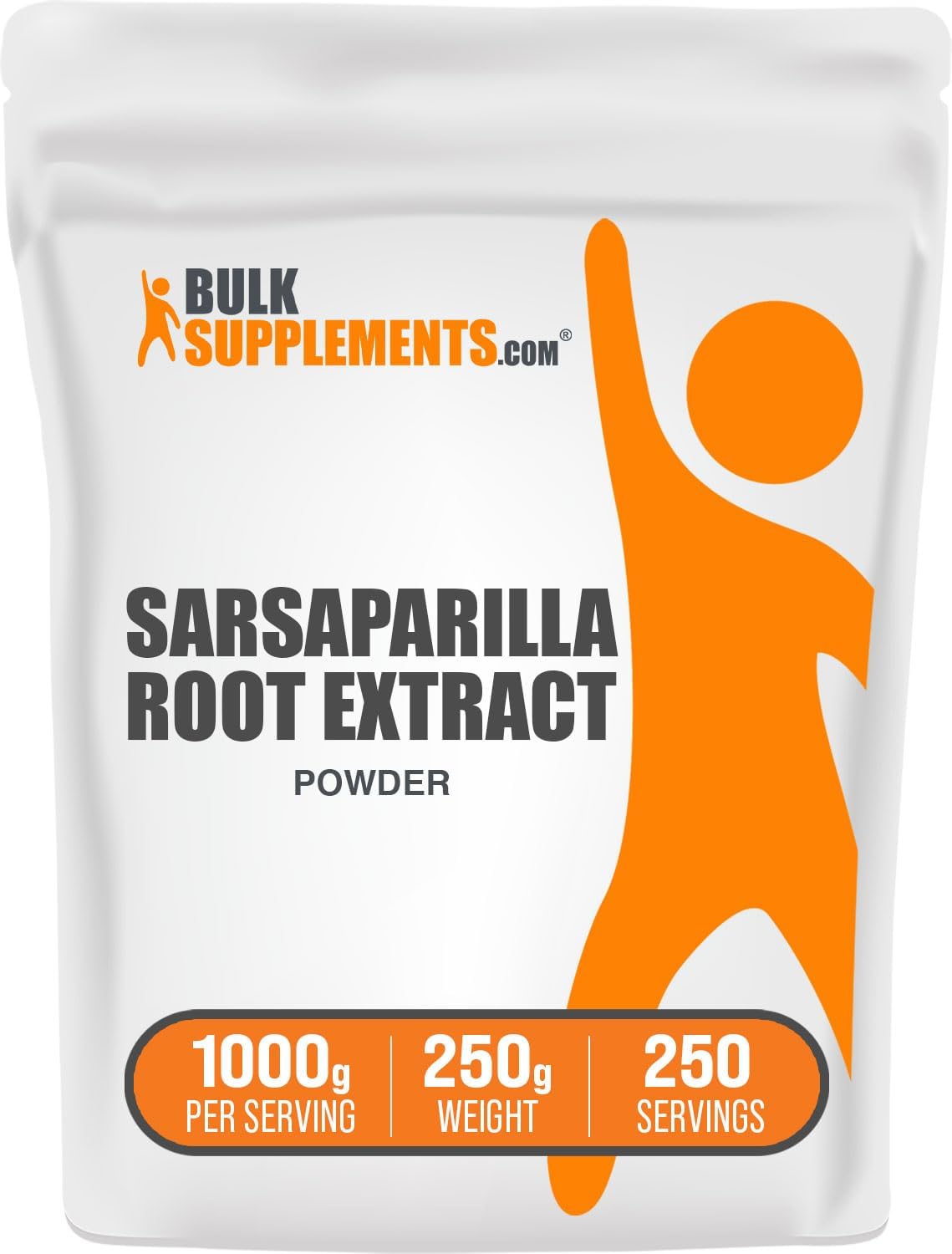 Sarsaparilla Root Extract Powder - Herbal Supplement, Gluten-Free, 1000mg per Serving - 250g (8.8 oz) - Bulk Size