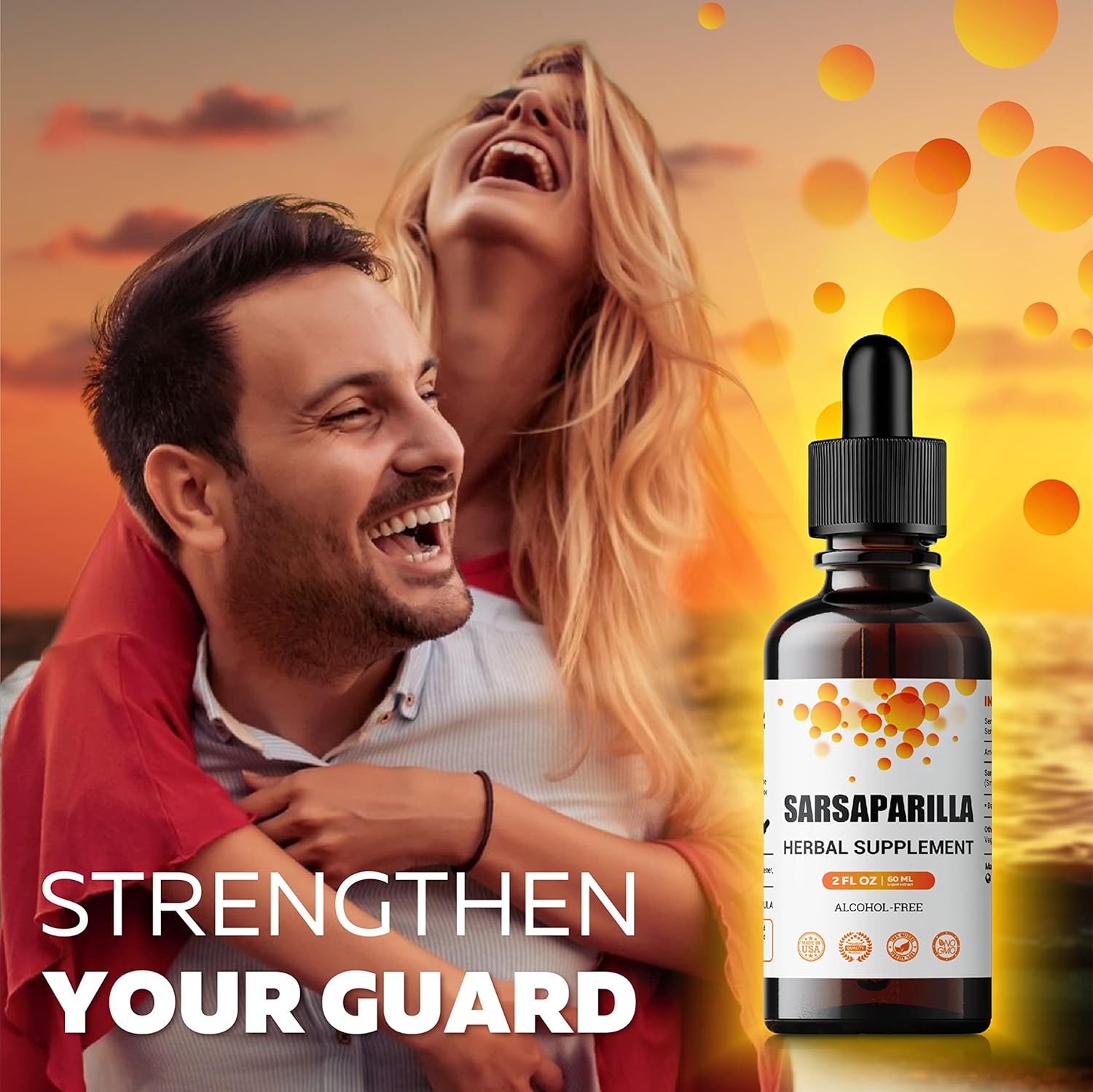 Sarsaparilla Root Tincture - Herbal Detox & Immune Support Supplement - 2 Fl Oz - Alcohol-Free - Non-GMO - Promotes Healthy Skin, Hormone Balance, Digestion