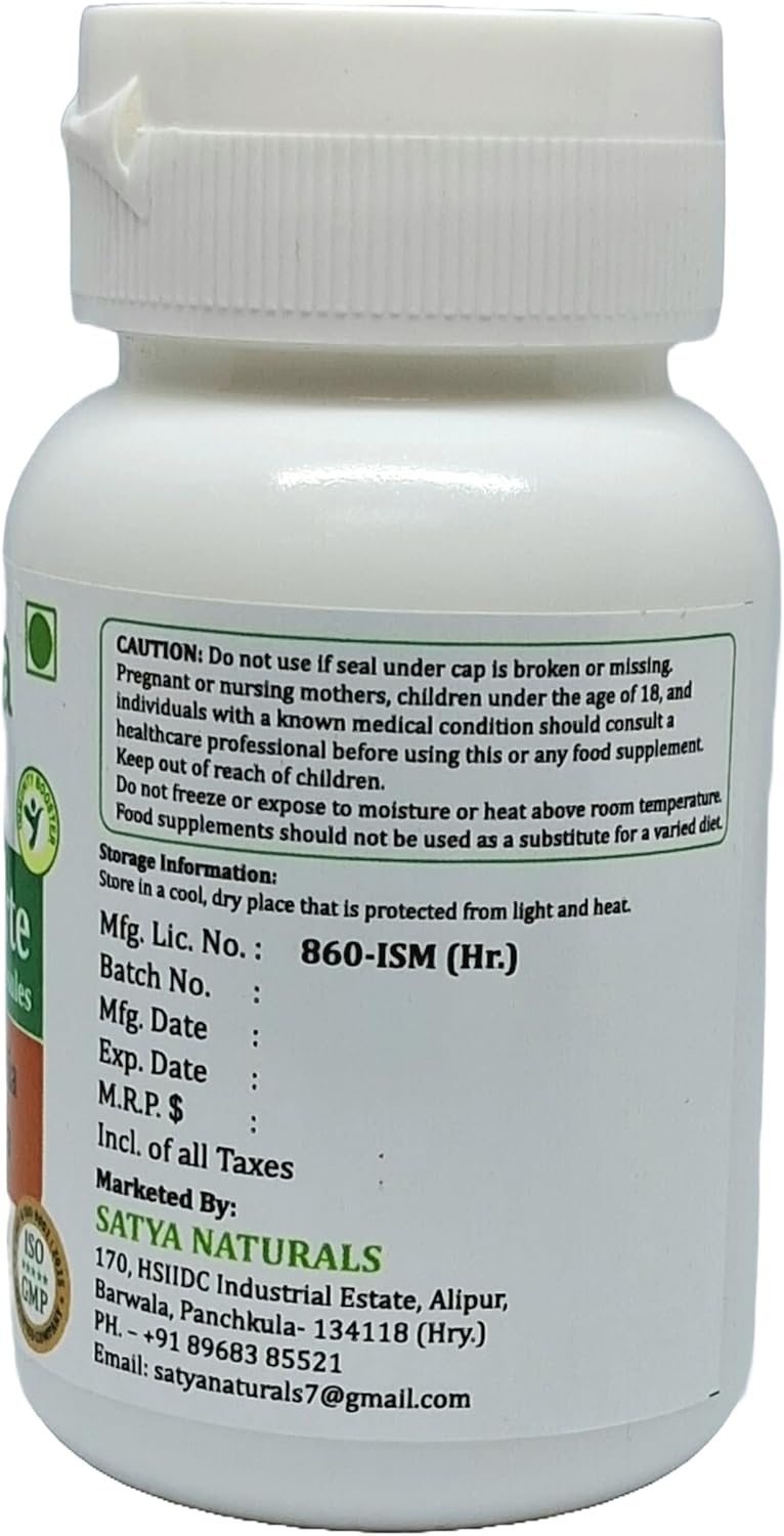 Satya Naturals Shallaki Forte Capsules 500mg - 60 Veg Capsules | Ayurvedic Boswellia Serrata Extract for Men & Women | Herbal Supplement with 10:1 Forte | 1 Bottle of 60 Capsules