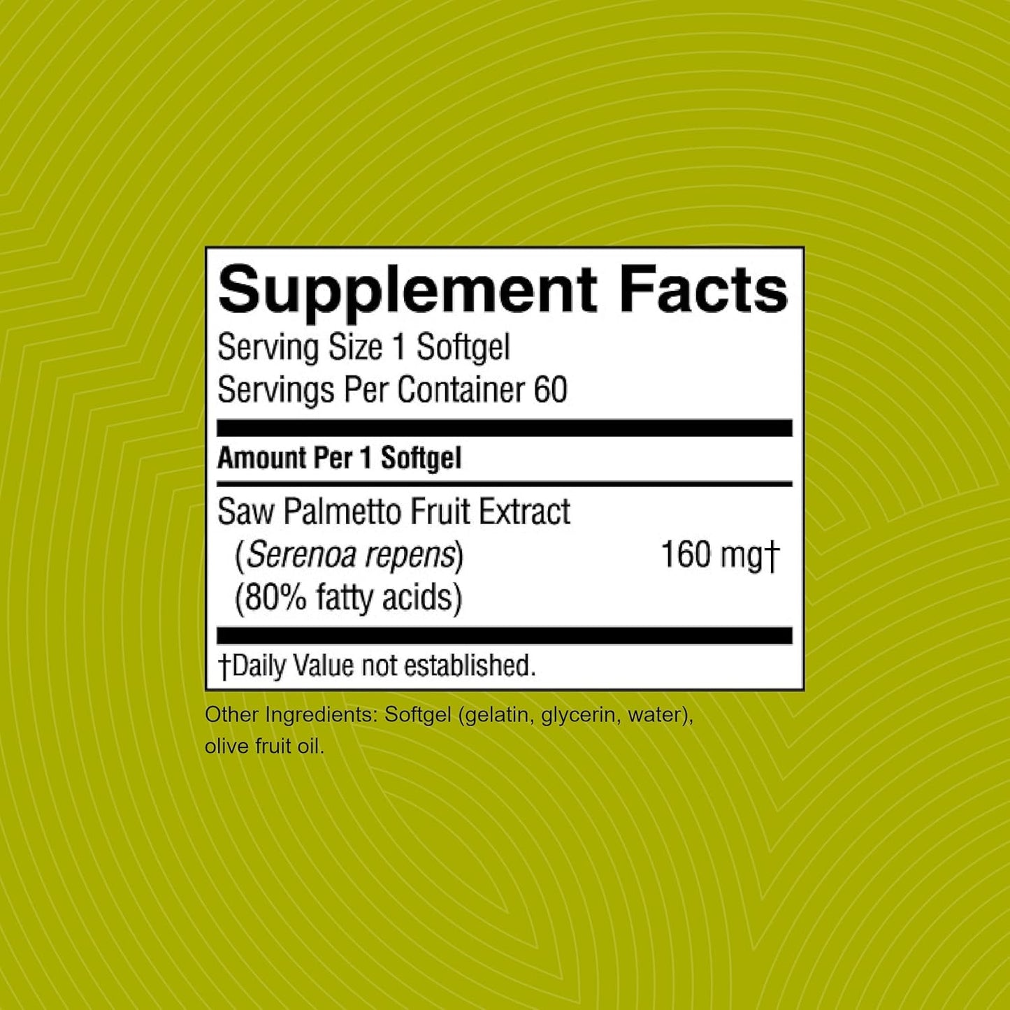 Saw Palmetto Concentrate for Men Over 40 - Promotes Prostate Health & Hormone Balance - 60 Softgels