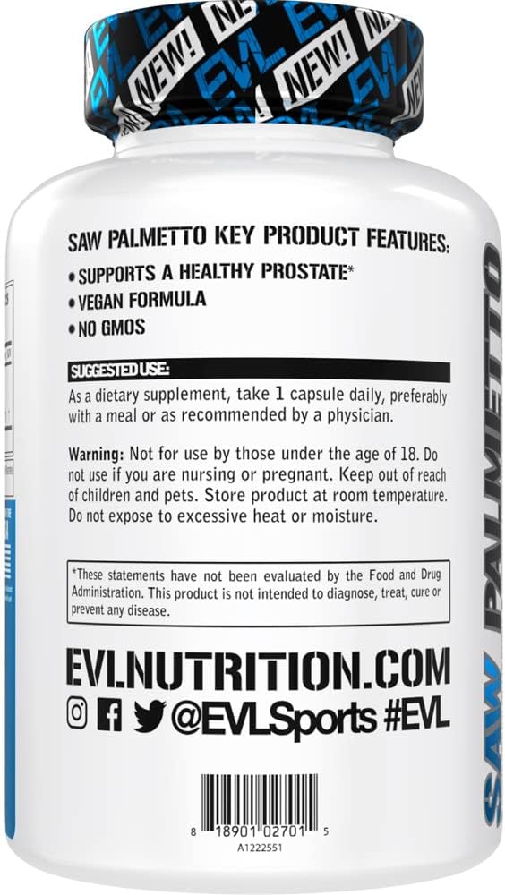 Saw Palmetto for Men 500mg - Prostate Supplement for Size, Function, and Bladder Control - DHT Blocker for Hair Growth